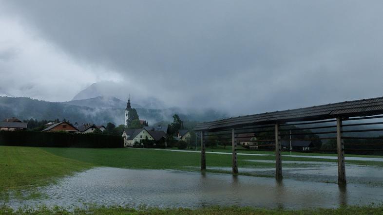 neurje nevihta poplave Cerklje