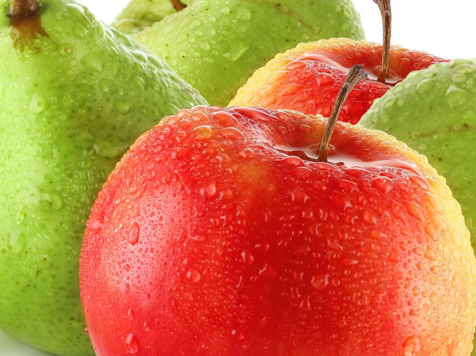 jabolko, hruške