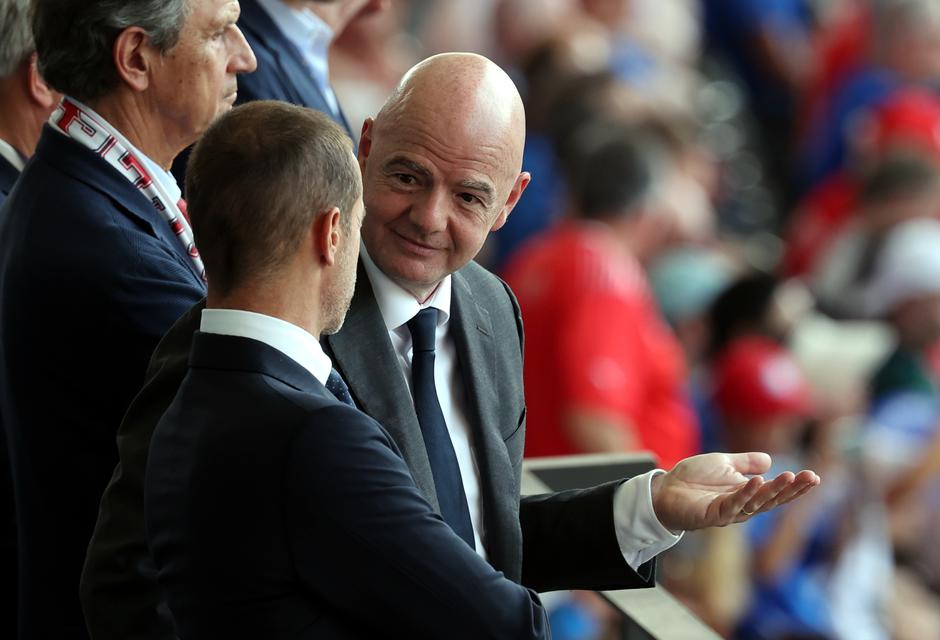 Aleksander Čeferin in Gianni Infantino | Avtor: Epa