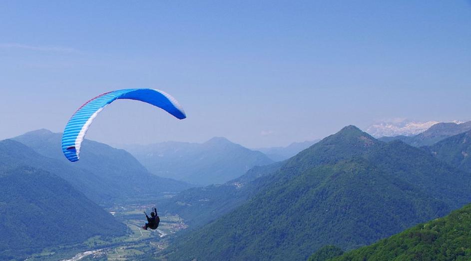 vzletišče Kobala jadralno padalo