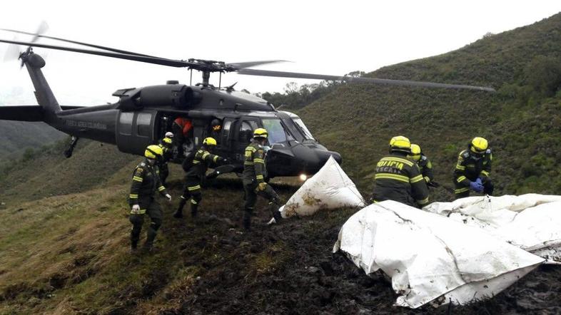 Chapecoense, letalska nesreča, razbitine