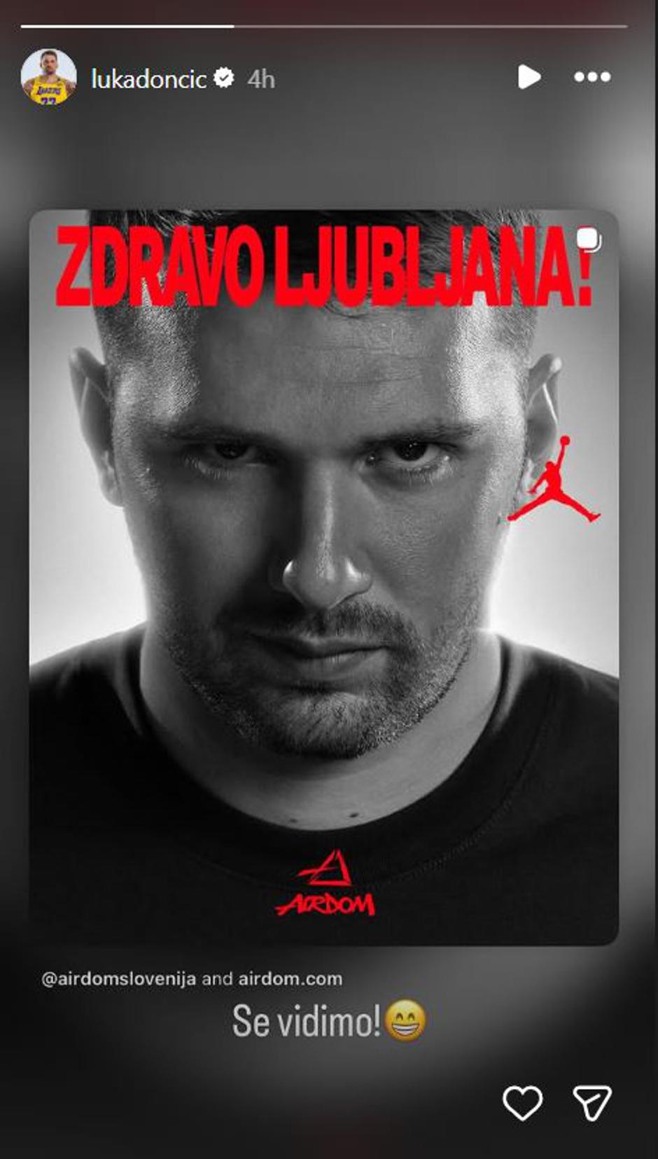 Objava Luke Dončića | Avtor: Instagram