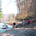 Sprehajalna pot okrog Bohinjskega jezera je zdaj spet prehodna in brez ovir. (Fo