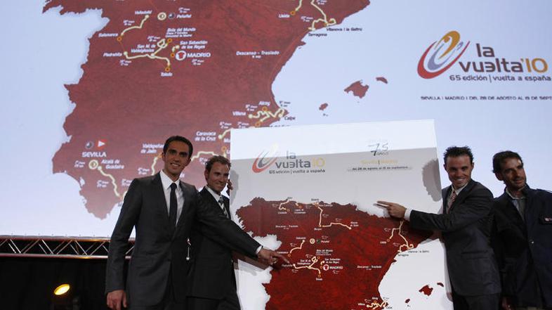 Na predstavitvi so bili prisotni Alberto Contador, Alejandro Valverde, Samuel Sa