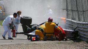 Na dirki leta 2007 je Kubica preživel hudo nesrečo. Leto za tem je zmagal. (Foto