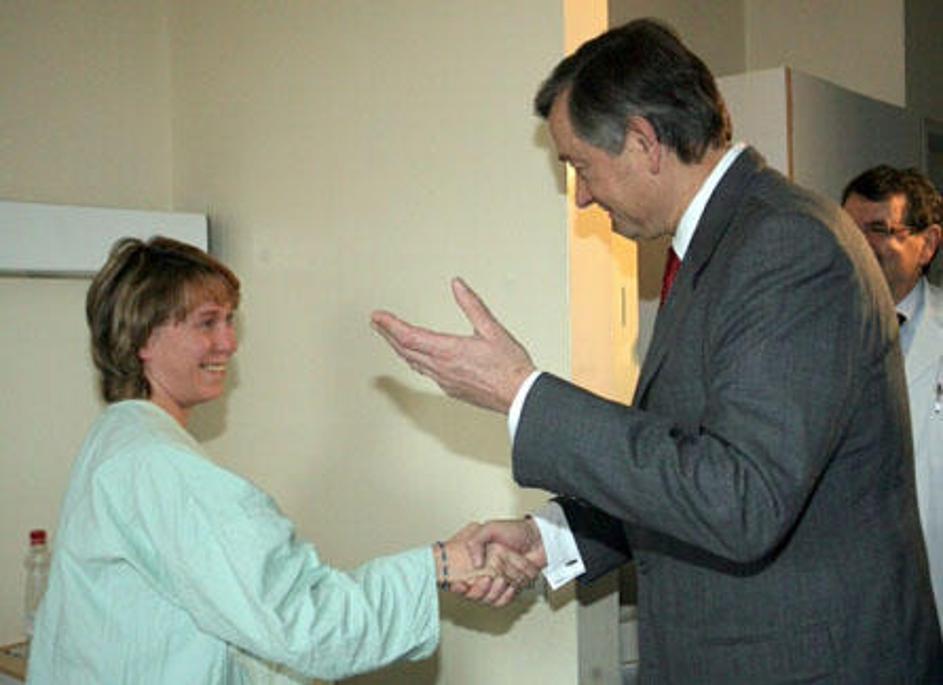 Predsednik Danilo Türk je čestital mamici male Lane.