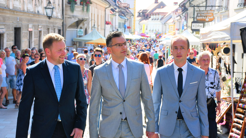 Igor Žavbi, Marjan Šarec, Tomaž Simetinger