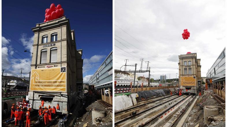 Premikanje zgradbe v Zürichu