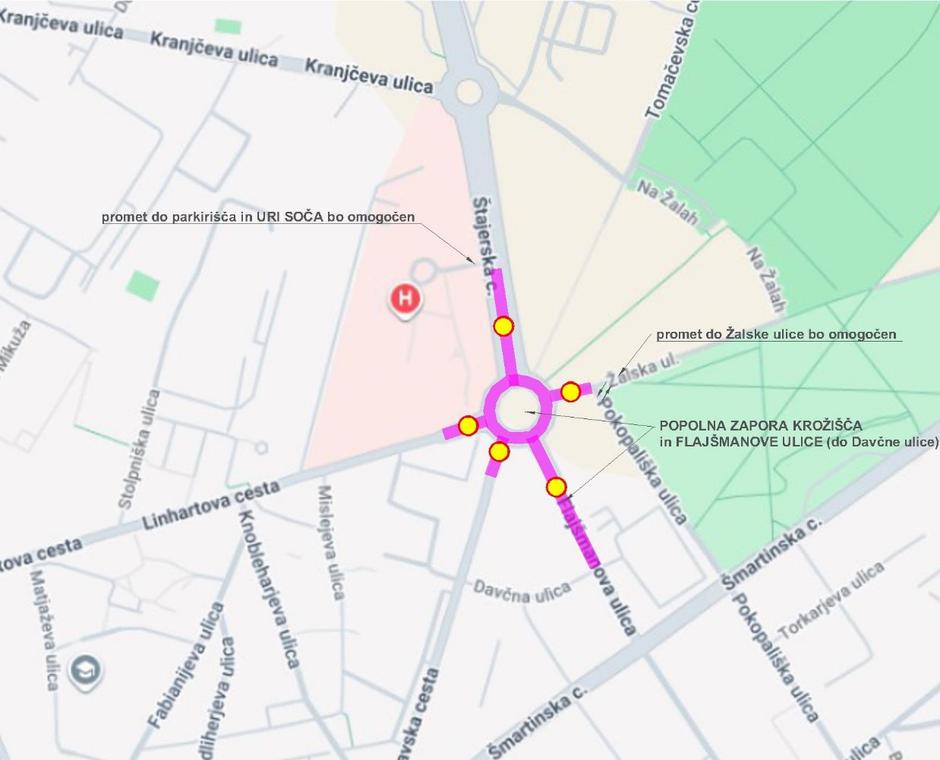 Krožišče Žale | Avtor: Mestna občina Ljubljana
