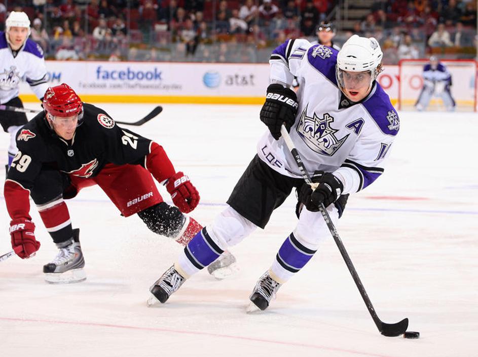 Anže Kopitar se je izkazal ob zmagi njegovih kraljev. (Foto: AFP)