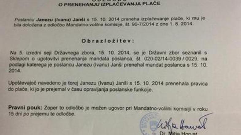 Odločba Janezu Janši