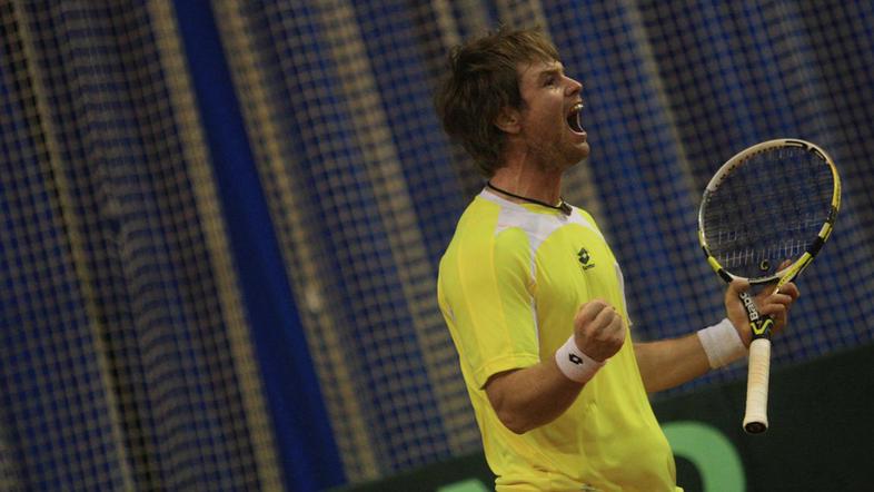 Blaž Kavčič bo proti Novaku Djokoviću napadal zmago. (Foto: Nik Rovan)