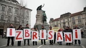 ljubljana06.03.08, aleksander todorovic, izbrisani, demonstracije izbrisanih na