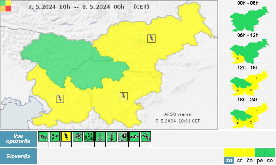 vremensko opozorilo | Avtor: Arso