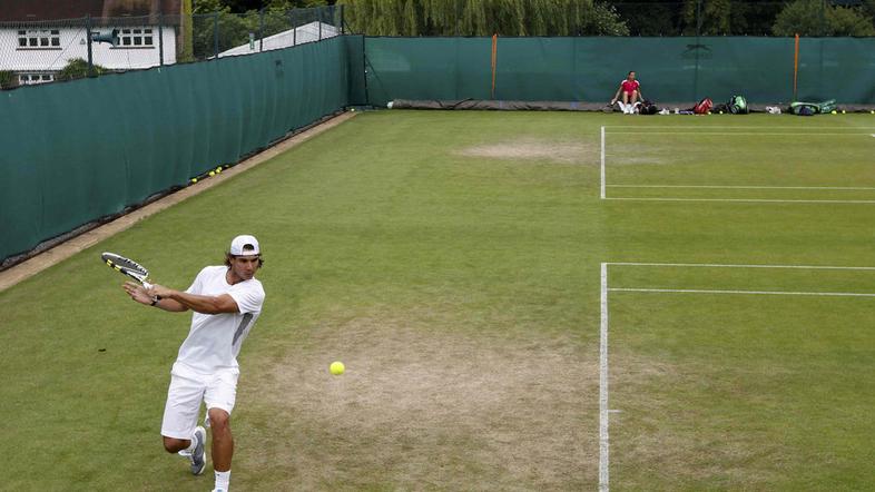 Rafael Nadal je dobro treniral, da bi drugič osvojil Wimbledon. (Foto: Reuters)