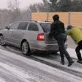 avto, zima, okvara