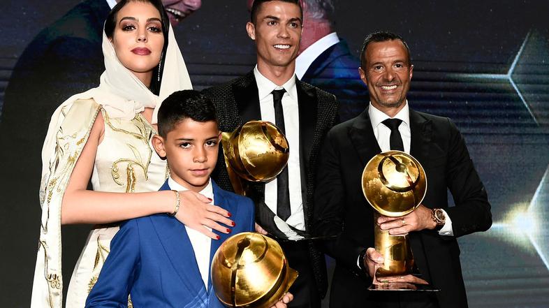 Cristiano Ronaldo, Georgina Rodriguez in Jorge Mendes