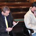 Poleg Vežnaverja (levo) se je zaradi zdravstvenih težav sodniku opravičil tudi J