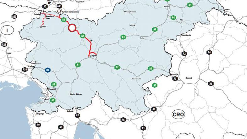 Zaprta cesta v času obiska Putina