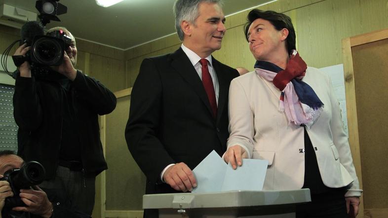 Werner Faymann žena Martina volitve Avstrija