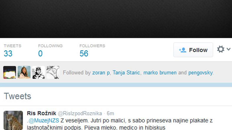 Risa imata svoj tviter račun 