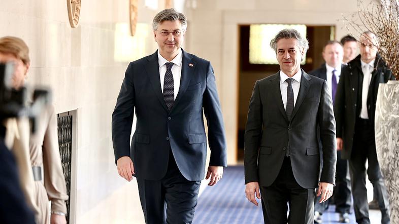 srečanje Robert Golob Andrej Plenković
