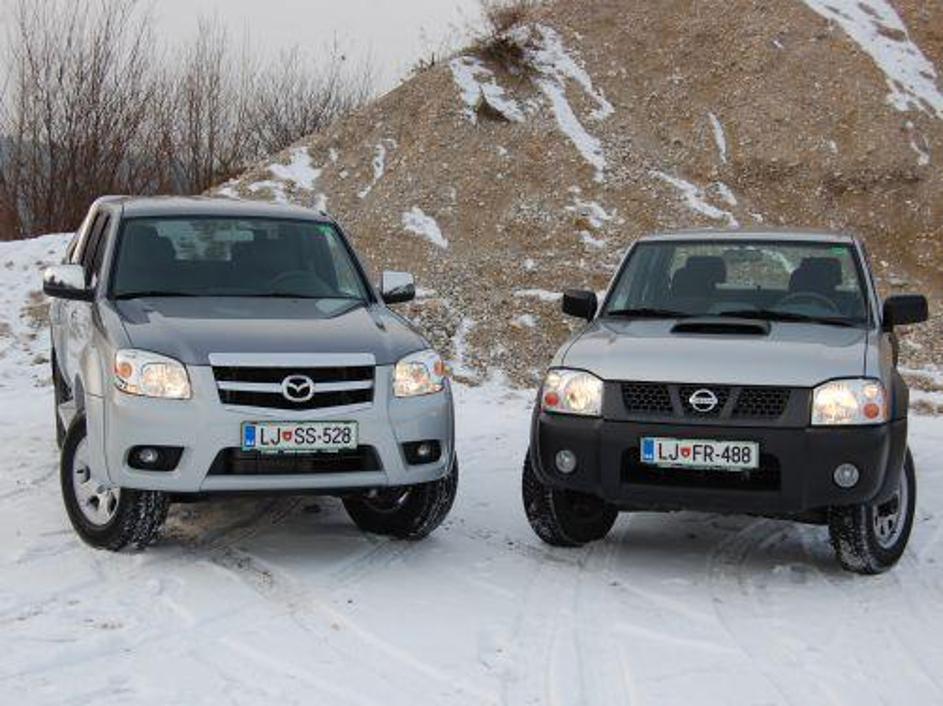 Primerjali smo: Mazdo BT-50 DC 4X4 GT in Nissan NP300 pick-up 2.5 dCi 4X4 DC LE.