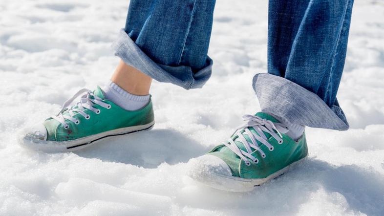 čevlji, zima, plundra, sol, sneg