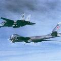 Topoljev Tu-95 in ameriški prestreznik F-14 v enem izmed bližnjih srečanj iz čas