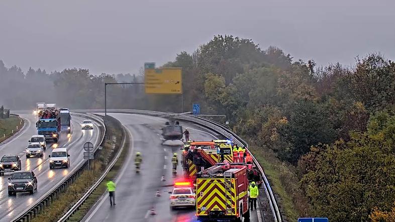 Prometna nesreča gorenjska avtocesta Tržič
