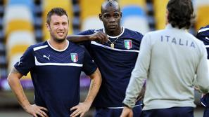 Cassano Balotelli Prandelli Italija Španija trening finale Kijev Euro 2012