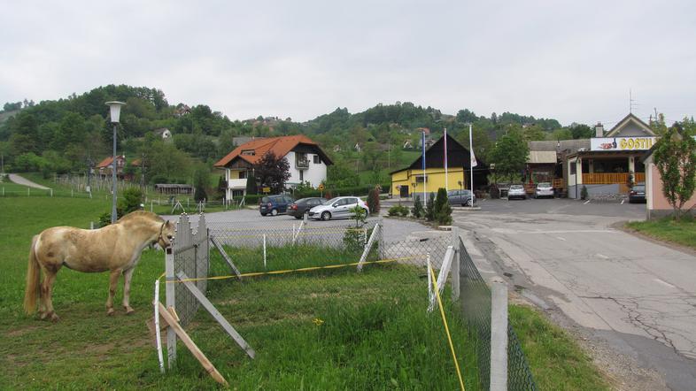 Konjiček pred gostilno, ki slovi po pečenih kokoših, je morda zametek bodočega k