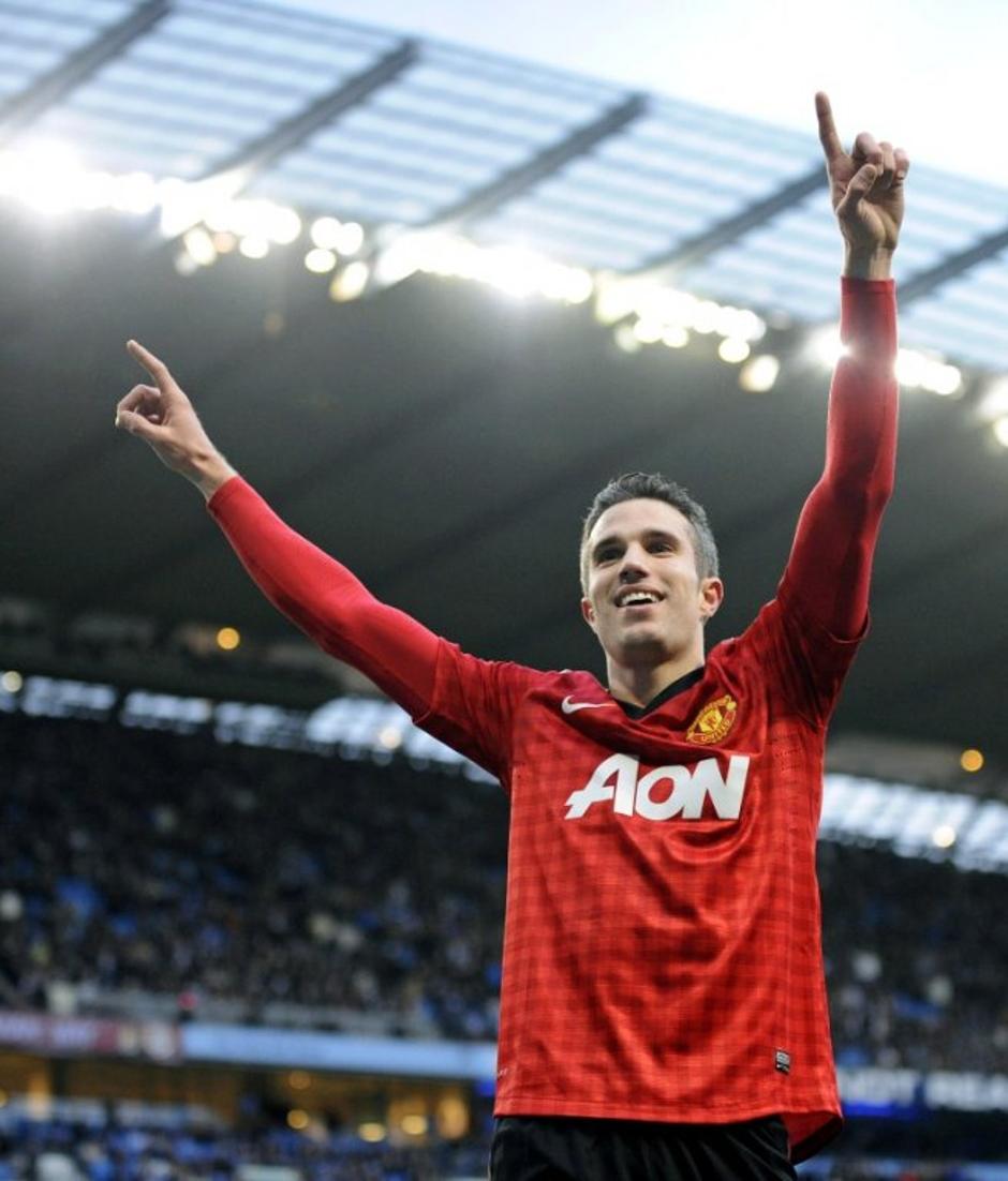 Van Persie Manchester City United mestni derbi Premier League liga prvenstvo | Avtor: EPA