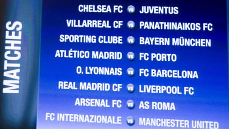 Kroglice so dobro premešali in v Nyonu izžrebali pare osmine finala Lige prvakov