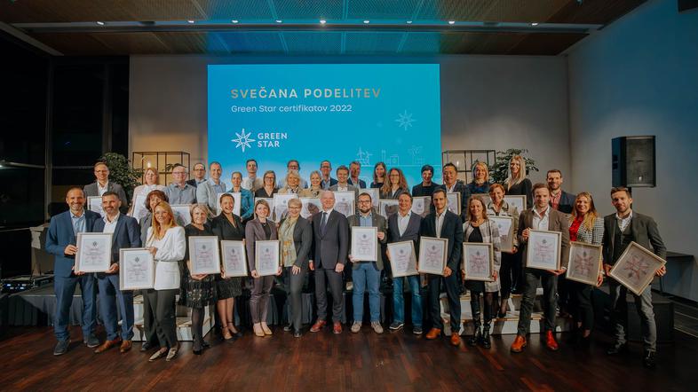 prejemniki certifikata Green Star 2022