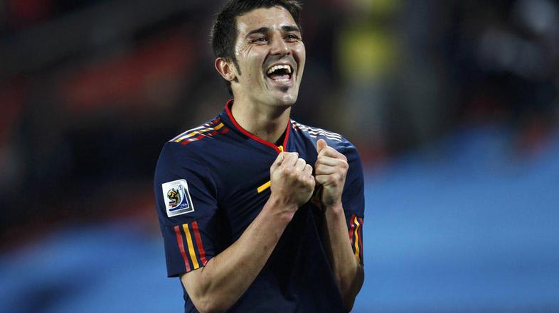 David Villa zmaga veselje proslavljanje slavje