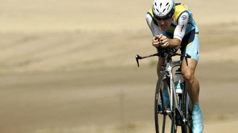 Američan Levi Leipheimer je zmagovalec sredinega kronometra na Vuelti.
