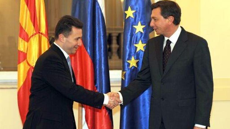 Gruevski se je gostu iz Slovenije zahvaljeval za pomoč Slovenije njegovi državi 