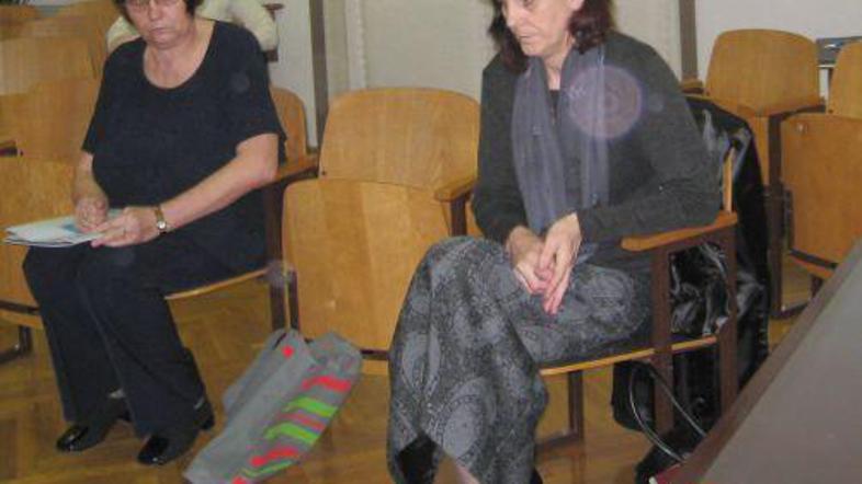 Marinka Šeško in Tatjana Podgoršek na sodišču