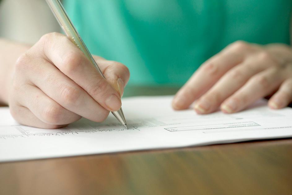 pisanje pismo test kontrolka