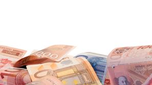 evri in srbski dinarji