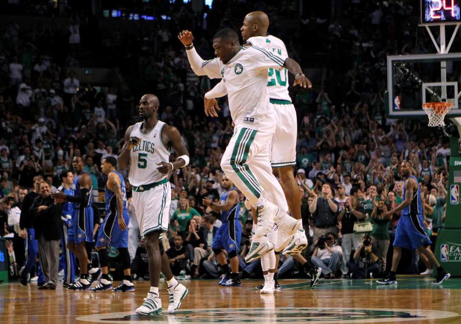 NBA finale Vzhod šesta tekma prvak Boston Celtics Magic Ray Allen in Nate Robins