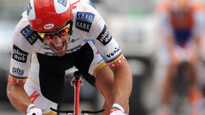 Cancellara je znova dokazal, da je eden najboljših kolesarjev v kronometru.