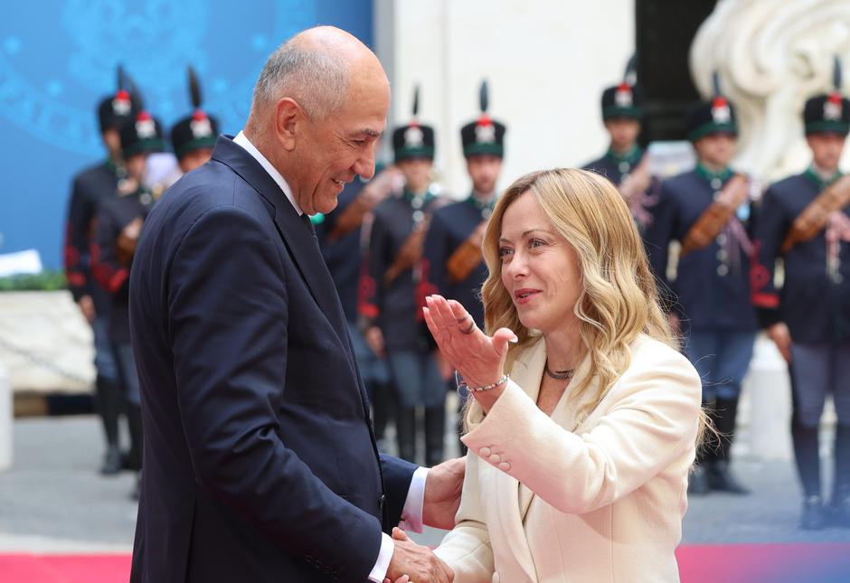 Janez Janša in Giorgia Meloni | Avtor: Profimedia
