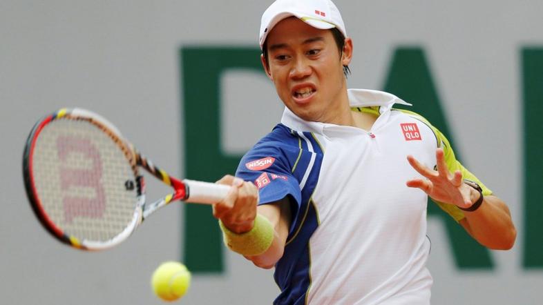 Nišikori Nishikori Žemlja OP Francije Pariz Roland Garros