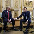 Donald Trump in Emmanuel Macron