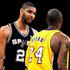Tim Duncan in Kobe Bryant