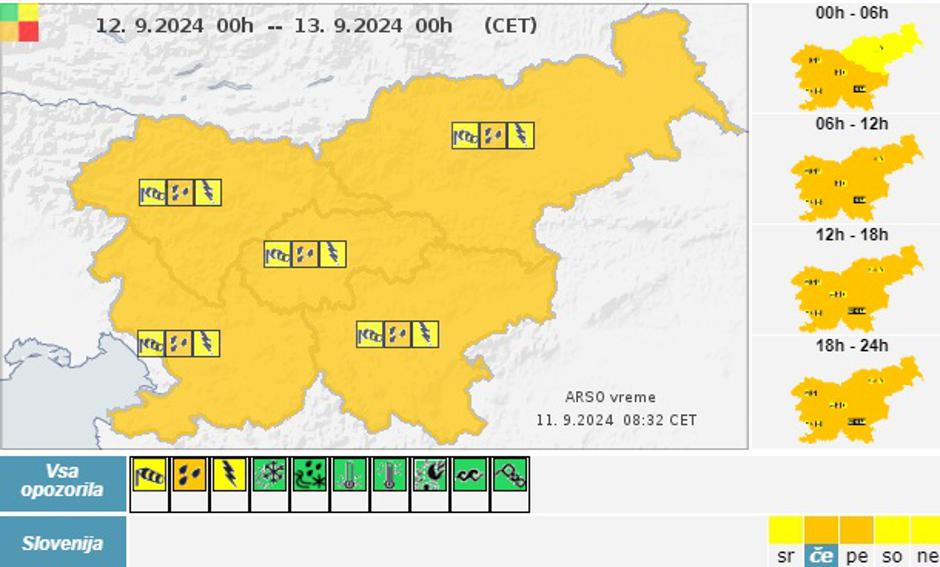vremensko opozorilo | Avtor: Profimedia