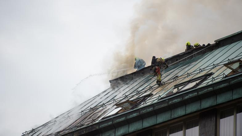 požar v Hotelu Union Ljubljana