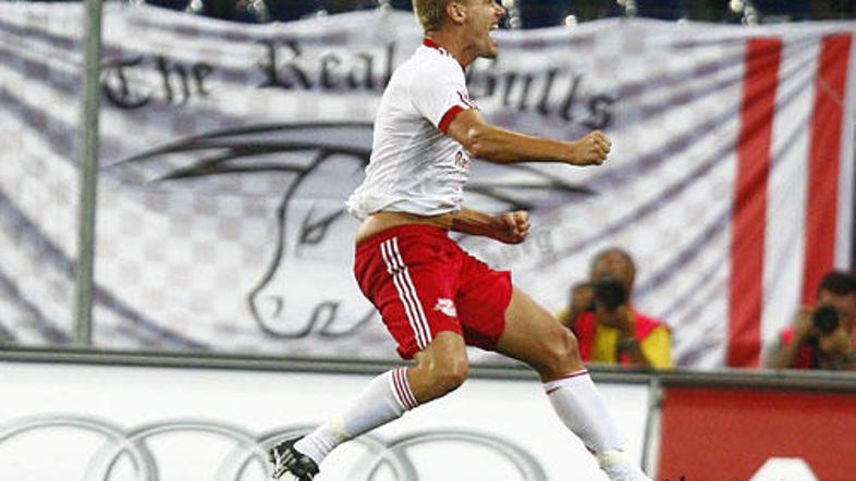 Alexander Zickler je Salzburg v vodstvo popeljal v 45. minuti. Marijo Mandžukić 